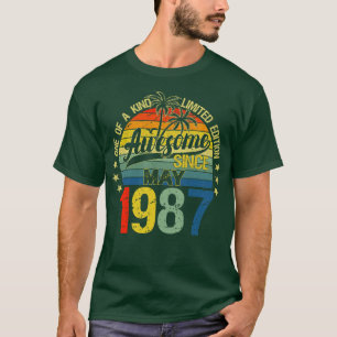 Vintage 35 Years Old May 1987 Decorations 35th Bir T-Shirt