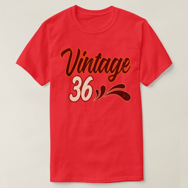 Vintage 36 Years Old Birthday T-Shirt (Design Front)