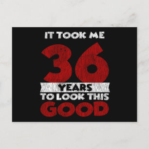 Vintage 36 Years Old Funny 36th Birthday Gift Postcard