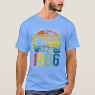 Vintage 36 Years Old June 1986 Decorations 36th Bi T-Shirt