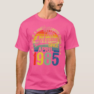 Vintage 37 Years Old April 1985 Decorations 37th B T-Shirt