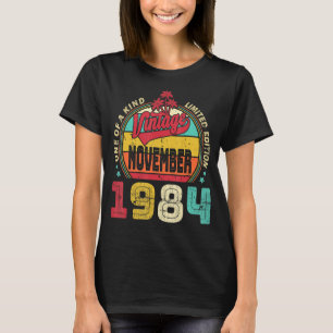 Vintage 38th Birthday Awesome Since November 1984 T-Shirt