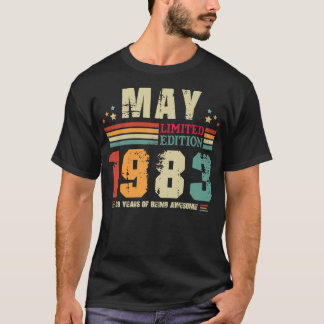 Vintage 39 Years Old Retro Birthday Awesome Since T-Shirt