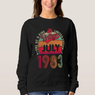 Vintage 39th Birthday Awesome Since July 1983 Sweatshirt