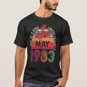 Vintage 39th Birthday Awesome Since May 1983 T-Shirt