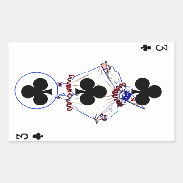 Vintage 3 of Clubs Sticker (Front)