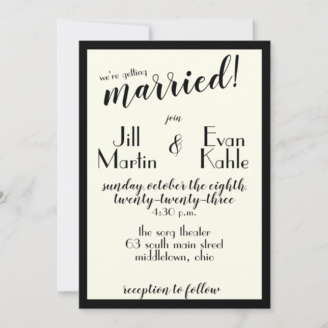 Vintage 40's movie invitation (Front)