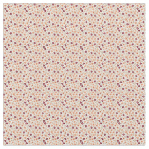 Vintage 40s Soft Peach & Taupe Utility Bloom Fabric