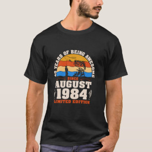 Vintage 40th Birthday 40 Year Old Fishermen Born A T-Shirt