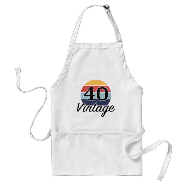 Vintage 40th Birthday Sunset Standard Apron (Front)