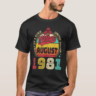 Vintage 42nd Birthday Awesome Since August 1981 ep T-Shirt
