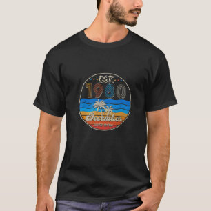 Vintage 42Nd Birthday Born In December Est.1980 42 T-Shirt