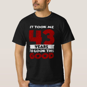Vintage 43 Years Old Funny 43rd Birthday Gift T-Shirt
