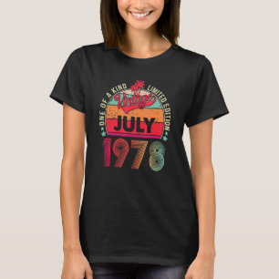 Vintage 44th Birthday Awesome Since July 1978 T-Shirt
