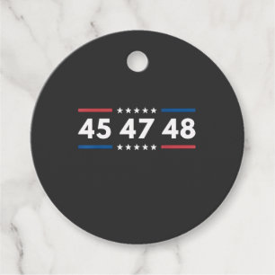 Vintage 45 47 48 Trump 2024 USA Flag President Favour Tags