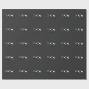 Vintage 45 47 48 Trump 2024 USA Flag President Wrapping Paper