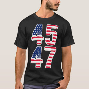 Vintage 45 47 Squared Trump 2024 Election Gift Men T-Shirt