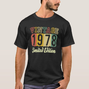 Vintage 45 Birthday Decorations Men 45th BDay 1978 T-Shirt