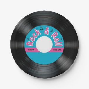 Vintage 45 rpm record paper plate