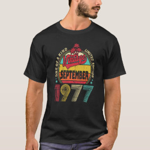Vintage 45th Birthday Awesome Since September 1977 T-Shirt