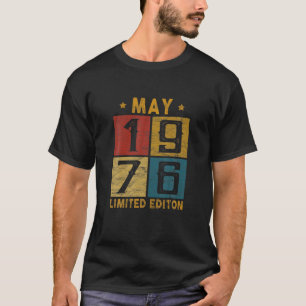 Vintage 46Th Birthday May 1976 Born In 1976 46 Yrs T-Shirt