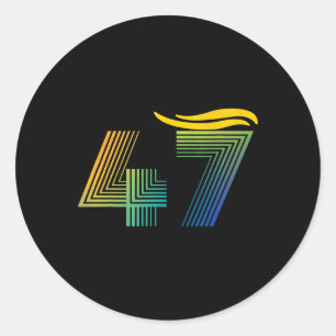 Vintage 47 Trump Hair 4 Classic Round Sticker