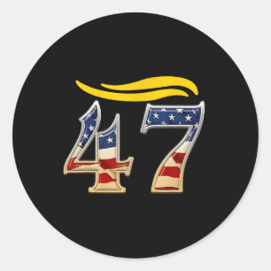 Vintage 47 Trump Hair 6 Classic Round Sticker