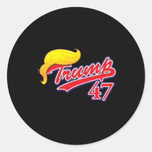Vintage 47 Trump Hair Classic Round Sticker
