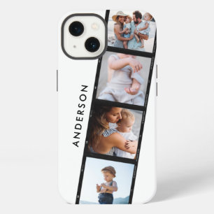 Vintage 4 photo collage typography modern iPhone 13 case
