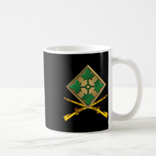 Vintage 4th Infantry Division Veteran Small Logo P Coffee Mug