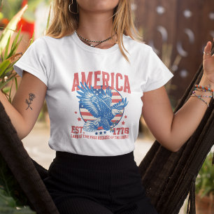 Vintage 4th of July America EST 1776 T-Shirt