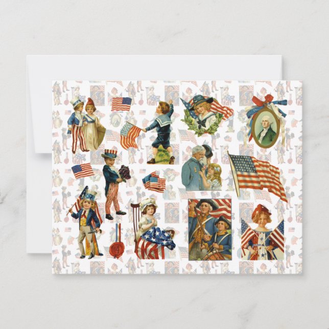 Vintage 4th of July BBQ Invitation (Front)