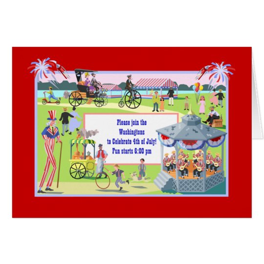 Vintage 4th of July Celebration Card