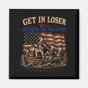 Vintage 4th Of July Get In Crossing The Delaware Magnet