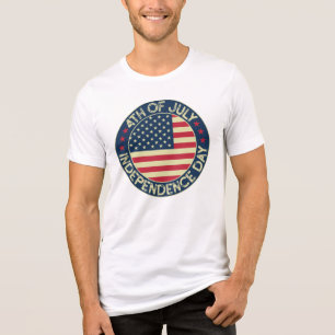 Vintage 4th of July Independence Day American Sign Tri-Blend Shirt