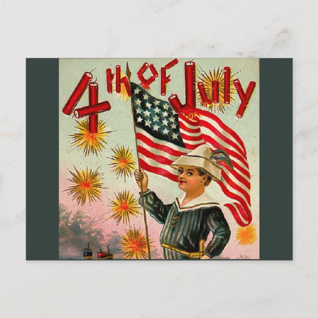 Vintage 4th of July Postcard (Front)