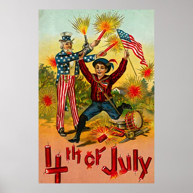 Vintage 4th of July Poster (Front)