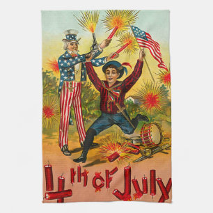 Vintage 4th of July Tea Towel