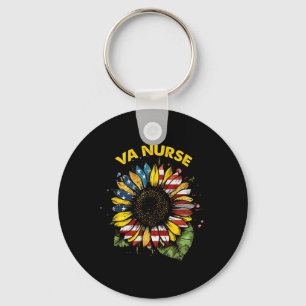 Vintage 4th Of July Va Nurse Patriotic Real Americ Key Ring