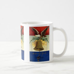 Vintage 4th of July with Eagle and Liberty Bell Coffee Mug