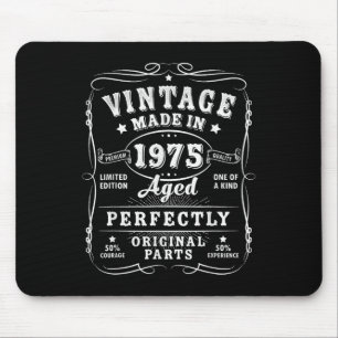Vintage 50 Birthday Decorations Men 50yr 1975 50th Mouse Mat