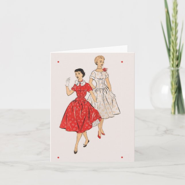 Vintage 50s Fashion note cards (Front)