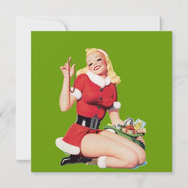 Vintage 50's Pinup Girl Invitation (Front)