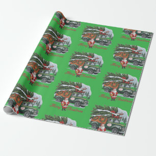 Vintage 50's truck Christmas Wrapping Paper