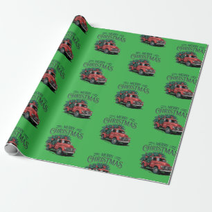 Vintage 50's truck Christmas Wrapping Paper