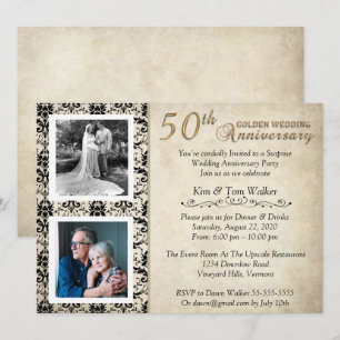 Vintage 50th Anniversary Celebration Invitation