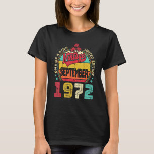 Vintage 50th Birthday Awesome Since September 1972 T-Shirt