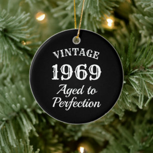Vintage 50th Birthday Christmas tree ornament