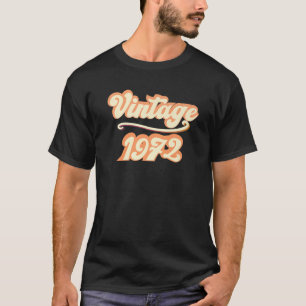 Vintage 50Th Birthday Classic Retro Made In 1972 T-Shirt
