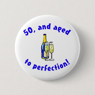 Vintage 50th Birthday Gag Gifts 6 Cm Round Badge